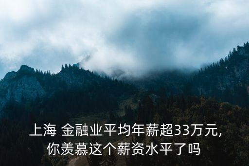  上海 金融業(yè)平均年薪超33萬元,你羨慕這個薪資水平了嗎