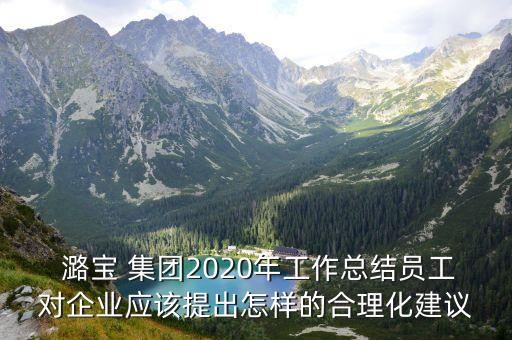  潞寶 集團2020年工作總結(jié)員工對企業(yè)應該提出怎樣的合理化建議