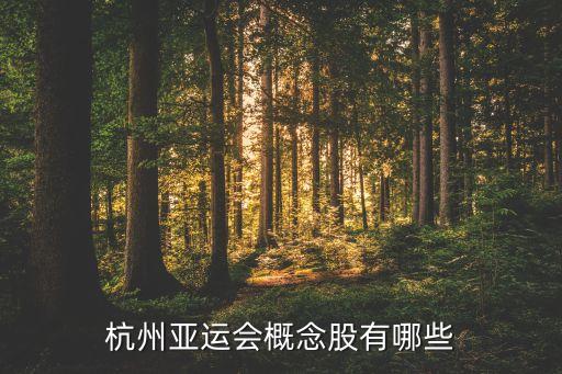 杭州亞運(yùn)會(huì)概念股有哪些