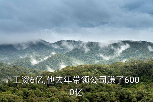 工資6億,他去年帶領(lǐng)公司賺了6000億