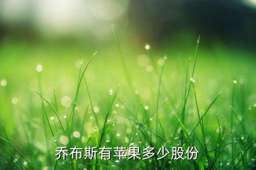 喬布斯有蘋(píng)果多少股份