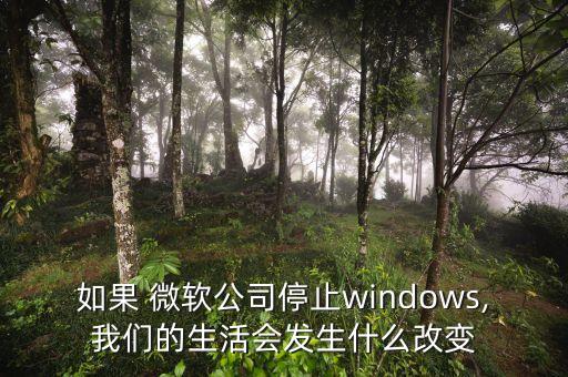 如果 微軟公司停止windows,我們的生活會發(fā)生什么改變