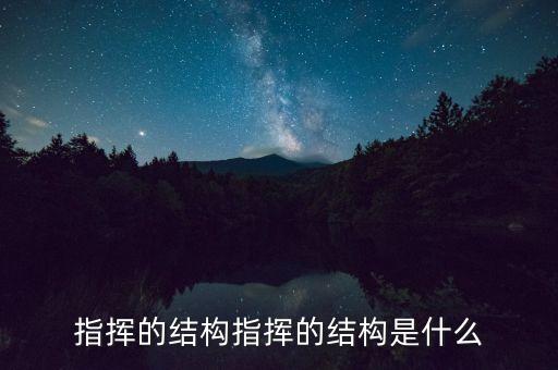 指揮的結構指揮的結構是什么