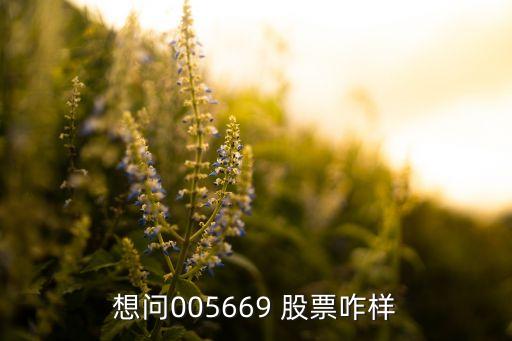 想問005669 股票咋樣