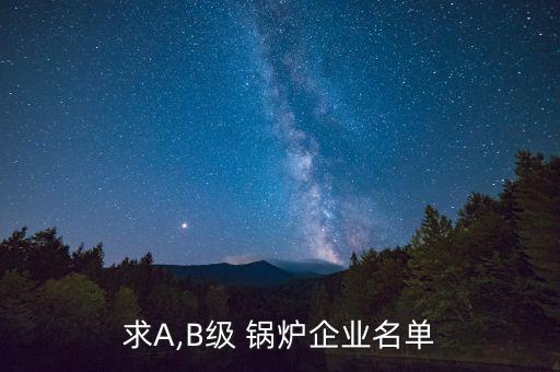 求A,B級(jí) 鍋爐企業(yè)名單