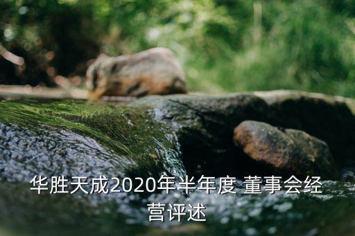 華勝天成2020年半年度 董事會(huì)經(jīng)營(yíng)評(píng)述