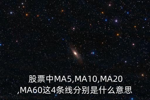  股票中MA5,MA10,MA20,MA60這4條線分別是什么意思