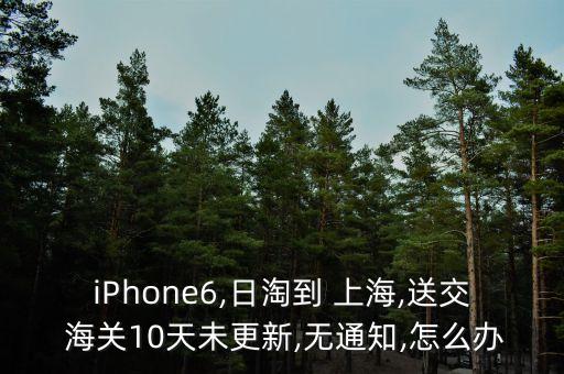 iPhone6,日淘到 上海,送交 海關(guān)10天未更新,無通知,怎么辦