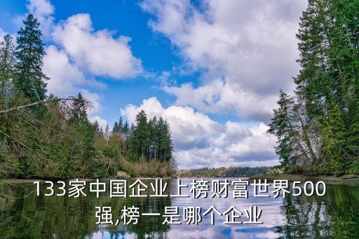 133家中國(guó)企業(yè)上榜財(cái)富世界500強(qiáng),榜一是哪個(gè)企業(yè)