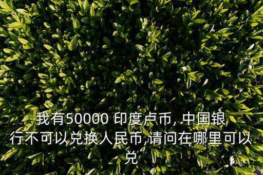 我有50000 印度盧幣, 中國銀行不可以兌換人民幣,請問在哪里可以兌