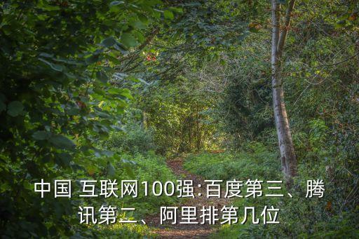 中國 互聯(lián)網(wǎng)100強:百度第三、騰訊第二、阿里排第幾位