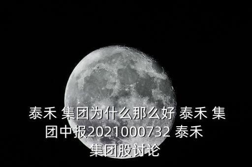  泰禾 集團(tuán)為什么那么好 泰禾 集團(tuán)中報(bào)2021000732 泰禾 集團(tuán)股討論