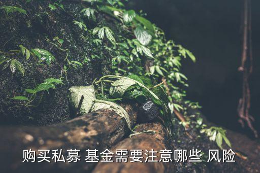 購買私募 基金需要注意哪些 風(fēng)險(xiǎn)