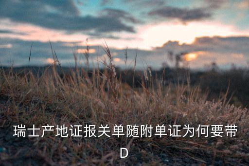  瑞士產(chǎn)地證報(bào)關(guān)單隨附單證為何要帶D