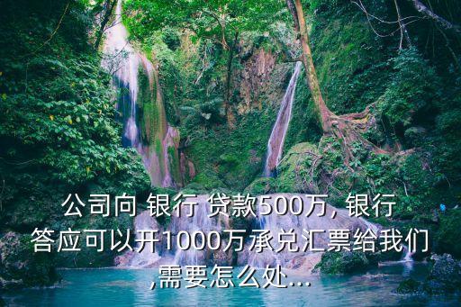 公司向 銀行 貸款500萬, 銀行答應可以開1000萬承兌匯票給我們,需要怎么處...