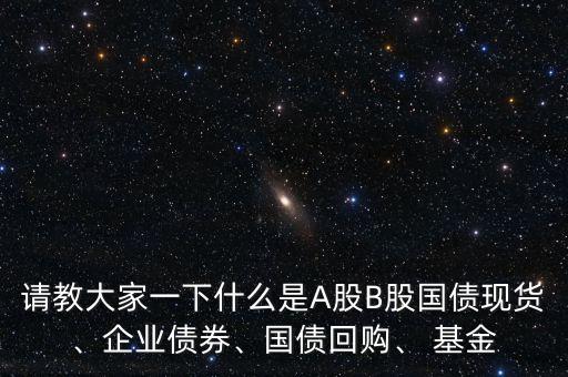 請教大家一下什么是A股B股國債現(xiàn)貨、企業(yè)債券、國債回購、 基金