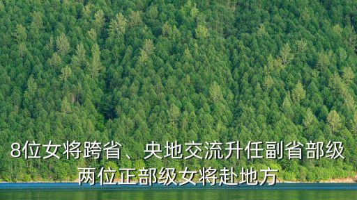 8位女將跨省、央地交流升任副省部級(jí)兩位正部級(jí)女將赴地方