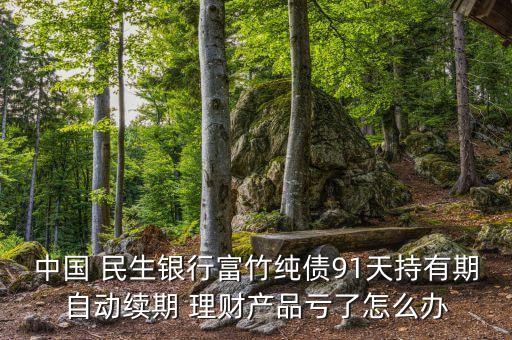 中國 民生銀行富竹純債91天持有期自動續(xù)期 理財產(chǎn)品虧了怎么辦