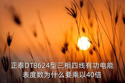 正泰DT8624型三相四線有功電能表度數為什么要乘以40倍