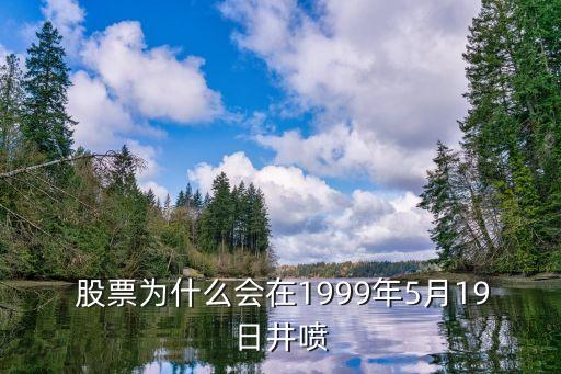  股票為什么會(huì)在1999年5月19日井噴