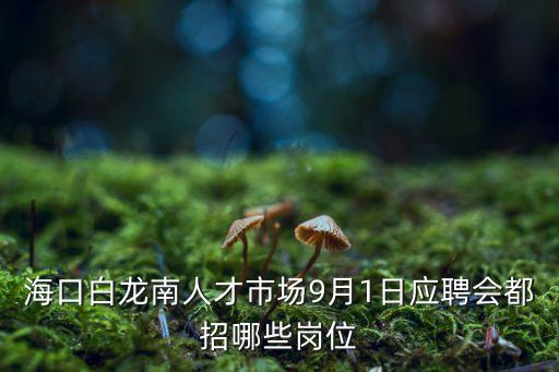 ?？诎埬先瞬攀袌?chǎng)9月1日應(yīng)聘會(huì)都招哪些崗位