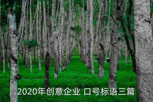 2020年創(chuàng)意企業(yè) 口號(hào)標(biāo)語(yǔ)三篇