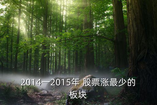 2014一2015年 股票漲最少的板塊