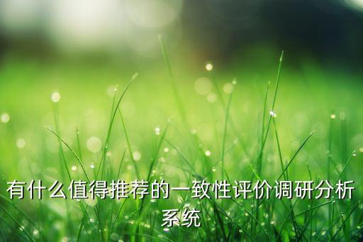 有什么值得推薦的一致性評(píng)價(jià)調(diào)研分析系統(tǒng)