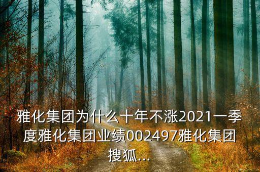 雅化集團為什么十年不漲2021一季度雅化集團業(yè)績002497雅化集團搜狐...