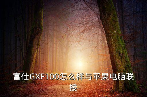 富仕GXF100怎么樣與蘋果電腦聯(lián)接