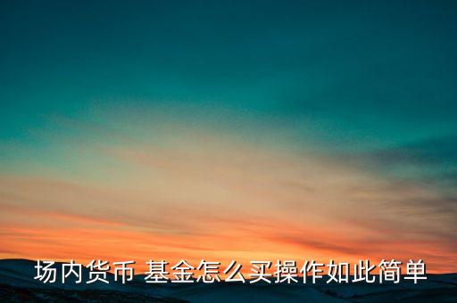  場(chǎng)內(nèi)貨幣 基金怎么買操作如此簡(jiǎn)單