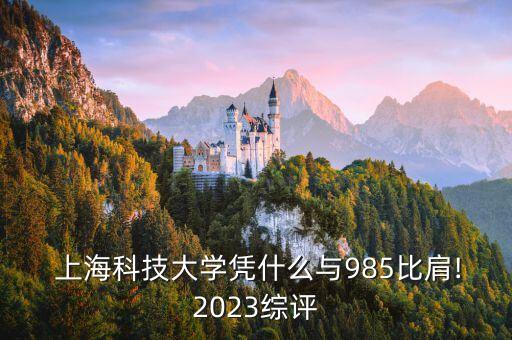  上海科技大學憑什么與985比肩!2023綜評