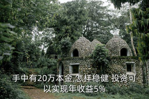 手中有20萬(wàn)本金,怎樣穩(wěn)健 投資可以實(shí)現(xiàn)年收益5%