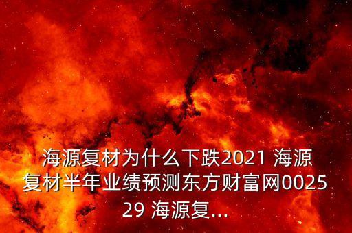  海源復材為什么下跌2021 海源復材半年業(yè)績預測東方財富網(wǎng)002529 海源復...