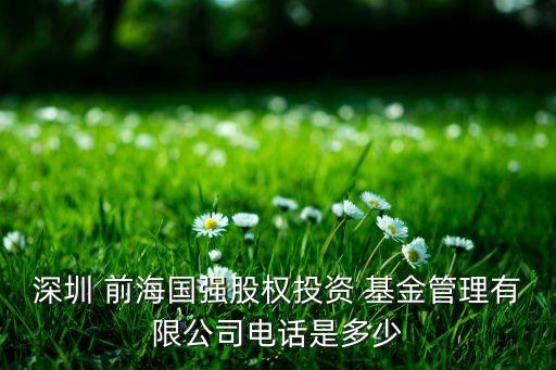 深圳 前海國強股權(quán)投資 基金管理有限公司電話是多少