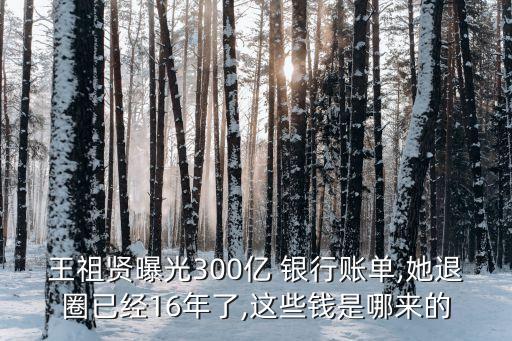 王祖賢曝光300億 銀行賬單,她退圈已經(jīng)16年了,這些錢是哪來的