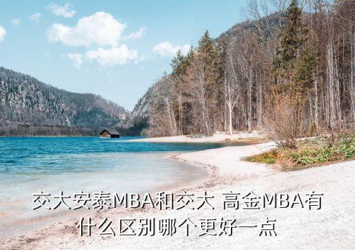 交大安泰MBA和交大 高金MBA有什么區(qū)別哪個(gè)更好一點(diǎn)