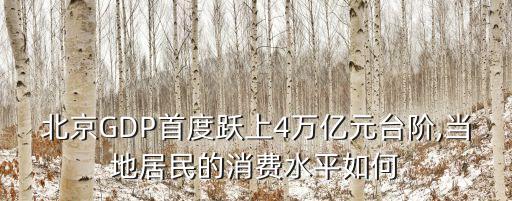 北京GDP首度躍上4萬億元臺階,當?shù)鼐用竦南M水平如何