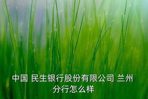 民生銀行蘭州分行行長(zhǎng)