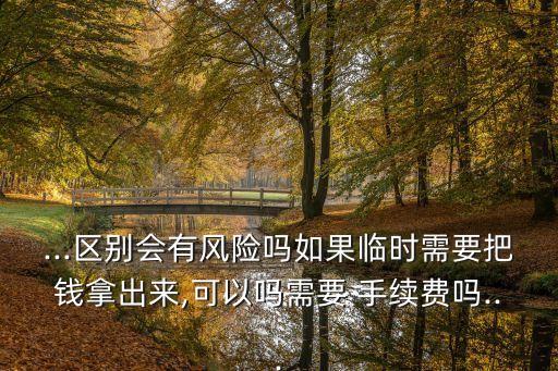 ...區(qū)別會(huì)有風(fēng)險(xiǎn)嗎如果臨時(shí)需要把錢(qián)拿出來(lái),可以嗎需要 手續(xù)費(fèi)嗎...