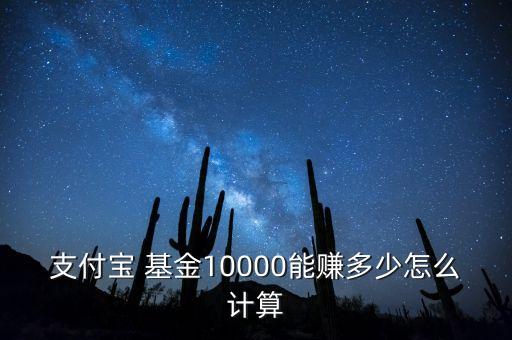 支付寶 基金10000能賺多少怎么計(jì)算