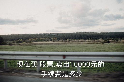 現(xiàn)在買 股票,賣出10000元的 手續(xù)費(fèi)是多少