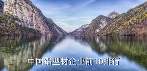 中國鋁型材企業(yè)前10排行