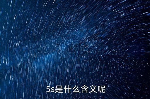 股票的5s代表什么,5s是什么意思