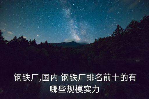  鋼鐵廠,國(guó)內(nèi) 鋼鐵廠排名前十的有哪些規(guī)模實(shí)力