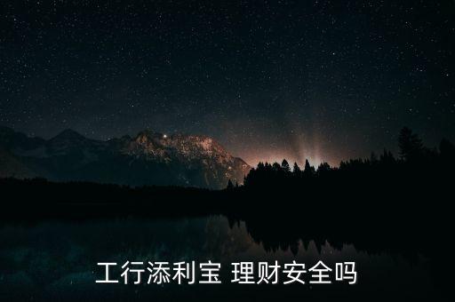 工行添利寶 理財安全嗎