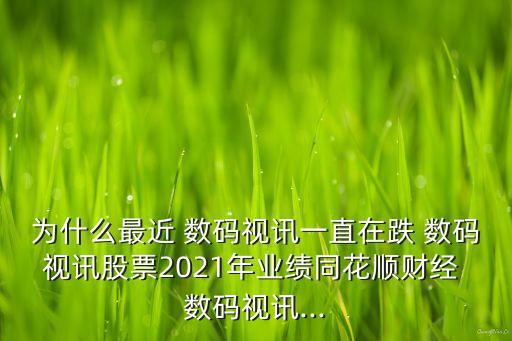 為什么最近 數(shù)碼視訊一直在跌 數(shù)碼視訊股票2021年業(yè)績(jī)同花順財(cái)經(jīng) 數(shù)碼視訊...