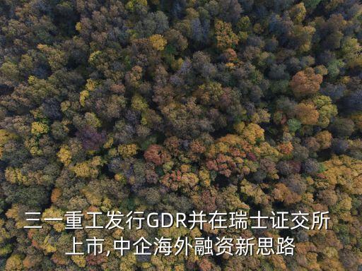 三一重工發(fā)行GDR并在瑞士證交所 上市,中企海外融資新思路