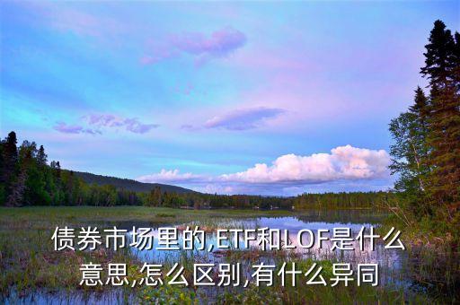 債券市場(chǎng)里的,ETF和LOF是什么意思,怎么區(qū)別,有什么異同