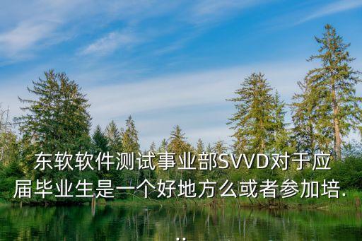  東軟軟件測試事業(yè)部SVVD對(duì)于應(yīng)屆畢業(yè)生是一個(gè)好地方么或者參加培...